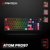 FANTECH MK918 ATOM PRO97 WIRELESS MECHANICAL GAMING KEYBOARD BLACK - CompuMe